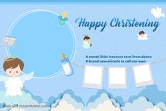 Baptismal Invitation Template Blank, Welcome To Christian World Tarpaulin, Christening Quotes, Bday Background, Birthday Chart Classroom, Baby Dedication Invitation, Christening Themes, Birthday Card Background