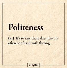 a piece of paper with the words politeness on it