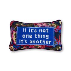 Furbish Not One Thing Needlepoint Pillow Shibori Pillows, Statement Pillow, Furbish Studio, Hooked Pillow, Needlepoint Pillow, Small Pillow, Printed Napkins, Hand Woven Textiles, Needlepoint Pillows