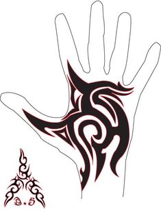 a hand with an intricate design on it