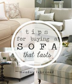 a collage of sofas and chairs with the words tips for buying a sofa that tastes