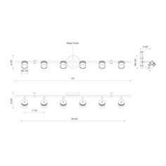 the drawing shows an overhead view of two different parts, one with four wheels and three without