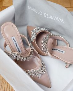 An always on my mind - type of heel. The sparkling Lurum and nude pink tone is perfect for every occassion. See more of our collection of beautiful Lurum at our website ✨ Manolo Blahnik Wedding Shoes, Pink Bubblegum, Sandals High Heels, Heeled Mule, Vintage Sandals, Modern Sandals