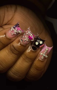 Natural Nails Manicure, Funky Nail Art, Wow Nails, Grunge Nails