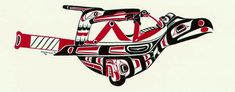 an artistic drawing of a bird made out of native american art and woodwork designs