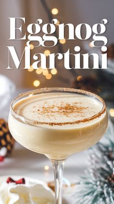 Shake up your holiday celebrations with this creamy Eggnog Martini! 🍸 Perfect for fans of Christmas drinks with amaretto, vanilla martini recipes, or spiked Christmas beverages. Try this sugar-free twist for guilt-free indulgence or explore holiday martinis like white Christmas mojitos and margaritas. This is the eggnog cocktail of your dreams—festive, boozy, and delicious! Click to discover the full Eggnog Martini recipe now! Creamy Holiday Cocktails, Christmas Mojitos, Drinks With Amaretto, Eggnog Martini Recipe, Vanilla Martini, Eggnog Cocktails, Classic Eggnog Recipe, Eggnog Cocktail Recipe, Easy Christmas Drinks