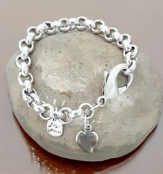 silver chain bracelet for woman silver plated high quality  chunky lobster clasp very unique and easy to wear rolo chain the link size is approximately  8mm round looks great on small wrist or large wrist best gift for mom Bracelet Easy, Silver Bracelets For Women, Silver Plated Bracelet, Charms Bracelet, Bracelet Chain, Wedding Jewelry Bracelets, Silver Chain Bracelet, Rolo Chain, Wedding Bracelet