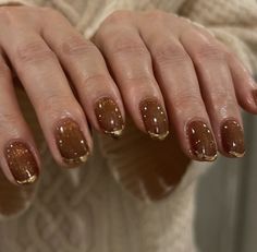 Brown Nail, Happy Nails, Minimal Nails, Almond Acrylic Nails, Nails Only, Soft Nails, December 27, Minimalist Nails, Fire Nails