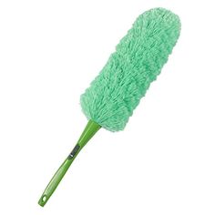 a green duster on a white background