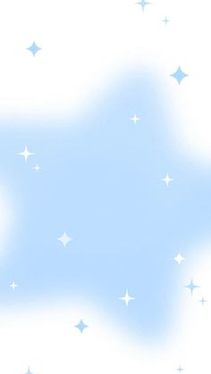 a blue and white background with stars in the sky