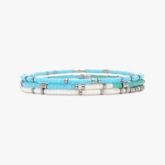 Immerse yourself in the ocean's beauty with our Seafoam Dream Stretch Bracelet Set of 3! Drawing inspiration from the serene colors of the sea, these bracelets feature a fun fusion of light blues and teals reminiscent of the ocean waves that make them the perfect accessory for the summer.Easy On and Off One size fits most, easy to slip on and off. Friendship Bracelets With Beads, Flat Heel Boots, Pura Vida Bracelets, Handcrafted Bracelets, Accessories Rings, Beaded Stretch Bracelet, Sea Foam, Ocean Waves, Jewelry Plate