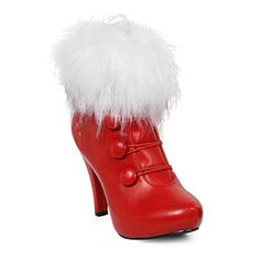 4" Heel Women's Bootie With Faux Fur Ellie Shoes, Shoes Hack, Punk Rock Fashion, Casual Cardigans, Club Style, Rave Wear, Thigh High Boots, Goth Fashion, Holiday Fashion