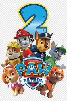 the paw patrol 3 logo is shown in this image