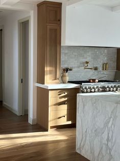 the kitchen is clean and ready for us to use in its new owner's home