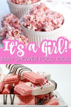 it's a girl baby shower food idea with marshmallows and candy