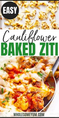 this is an easy recipe for cauliflower baked zitti it's so good to eat