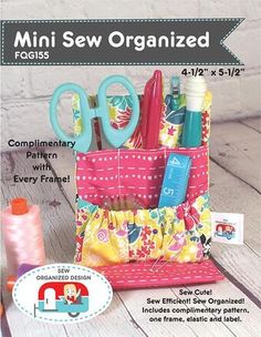 the sewing pattern is for this mini sew organizer