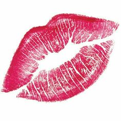 a pink lipstick kiss on a white background