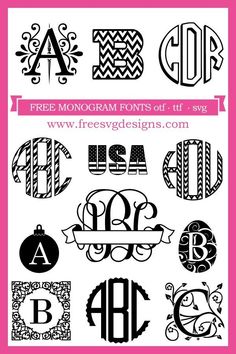 the monogram font and alphabets are available for use in any type of design