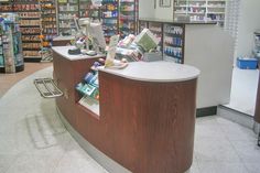 the front desk of a pharmacy store