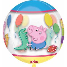 Buy Balloons Peppa Pig Orbz Balloon sold at Party Expert Peppa Pig Balloons, Pig Balloon, 90th Birthday Parties, Rainbow Theme Party, Football Theme Party, Clear Balloons, Party Expert, Round Balloons, Dinosaur Theme Party