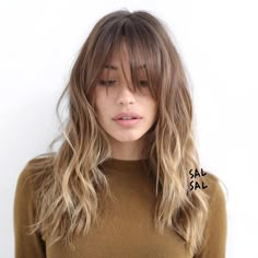 SAL SALCEDO @salsalhair The Modern Shag Light Bangs, Sombre Hair, Long Face Haircuts, Layered Haircuts With Bangs, Blond Balayage, Modern Haircuts, Long Layered Haircuts, Long Wavy Hair