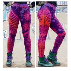 PLEASE NOTE: these are our M/L size leggings, fitting UK sizes 12-18 (US 8-14). We also have smaller size leggings in the shop, so please browse and see what's best for you. These unique and vibrant leggings are expertly hand dyed, ensuring seamless and detailed designs rarely seen in tie dyed clothing. They are made from pure white jersey (95% viscose, 5% elastane) making them exceptionally soft and comfortable. The leggings have an elasticated waist, easily fitting a UK size 10 to 18 (US 6 to Hippie Stretch Yoga Pants For Festivals, Hippie Style Stretch Yoga Pants For Festivals, Stretch Hippie Yoga Pants For Festival, Bohemian Stretch Leggings For Summer, Bohemian Leggings For Festivals, Bohemian Fitted Leggings For Festivals, Fitted Bohemian Leggings For Festival, Fitted Bohemian Leggings For Summer, Fitted Bohemian Summer Leggings