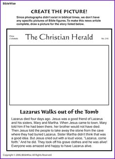 an article about the story of jesus walks out of the tomb, and then it is written