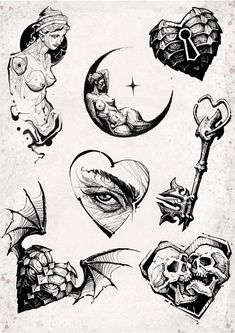 an image of tattoos drawn on paper