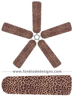 the top and bottom view of a skateboard with leopard print on it's blades