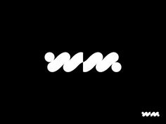 the letters m and w are white on black