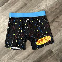 Item Is Nwot And Has Never Been Worn. Men’s Underwear Is Size Small. Uf526 Fitted Black Boxer Briefs With Graphic Print, Seinfeld, Boxer Briefs, Briefs, Socks, Man Shop, Black, Color