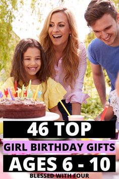 a woman and two girls are celebrating her birthday with cake in front of the camera