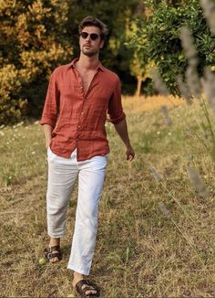 Caribe Cooler, Mens Linen Pants Outfit, Linen Men Outfit, Linen Outfit Men, Men's Summer Outfits, Bali Outfit, Vacation Outfits Men, Friday Dinner