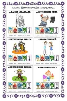 the spanish poster shows different types of cartoon characters and their names in various languages, with pictures