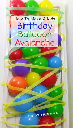 Birthday Balloon Avalanche, Kids Birthday Morning, Birthday Surprise Kids, Birthday Balloon Surprise, Balloon Door, Balloon Surprise, Birthday Door