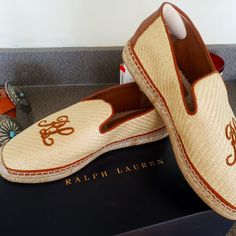 Nwt Fabulous Men's 7 D Espadrilles! Can Be Unisex ( They Run Large ) Dm Me For Measurements Raffia With Leather Trim . Perfrct For Resort And Spring Break Andmore! Stunning! Brown Slip-on Espadrilles With Contrast Sole, Classic Brown Espadrilles With Round Toe, Designer Flat Espadrilles With Rubber Sole, Designer Espadrilles With Leather Sole And Round Toe, Designer Espadrilles With Woven Sole For Vacation, Designer Espadrilles With Leather Sole, Designer Leather Espadrilles For Vacation, Classic Slip-on Summer Espadrilles, Classic Slip-on Espadrilles For Summer