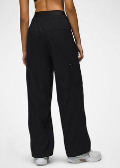 A day-off essential high-rise pant with a pull-on elastic waist and moisture-wicking, double knit fabric. Workwear Athleisure Ankle-length Pants, Black Athleisure Bottoms With Pull-on Style, Sporty Ankle-length Cargo Pants For Work, Versatile Bottoms With Elastic Side Panels, Versatile Bottoms With Relaxed Fit And Elastic Side Panels, Versatile Full-length Bottoms For Elevated Casual Wear, Versatile Full-length Bottoms For Elevated Casual Occasions, Versatile Full Length Bottoms For Elevated Casual Occasions, Versatile Full-length Pants For Elevated Casual