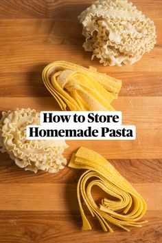 how to store homemade pasta on a cutting board