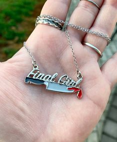 Horror High, Final Girl, Girl Necklace, Girls Show, Girls Necklaces, Xmas Gifts, Pendant Necklaces, Necklace Etsy, Arrow Necklace