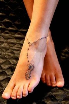 Just the bracelet Chain Tattoo, Ankle Bracelet Tattoo, Stylish Tattoo, Foot Tattoos For Women, Thanksgiving Outfits