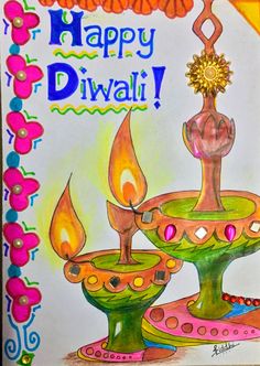 this is an image of happy diwali greeting card