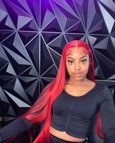 Less shedding/Less tangling/Bleaching/coloring available/No thin ends/No short hairs/No flyaway hairs/No bad smell Red Weave Hairstyles, Red Hair Looks, Wigs Bob, Girl Hair Colors, Quick Weave Hairstyles, Girls With Red Hair, Red Wigs, Dope Hairstyles