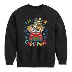 He'll love showing off his favorites with this boys' Nickelodeon Paw Patrol Christmas Brake Graphic Fleece Sweatshirt. He'll love showing off his favorites with this boys' Nickelodeon Paw Patrol Christmas Brake Graphic Fleece Sweatshirt. Crewneck Long sleevesFABRIC & CARE Cotton, polyester Machine wash Imported Size: Medium. Color: Black. Gender: male. Age Group: kids. Material: Polyester|Cotton Blend. Paw Patrol Christmas, Rubble Paw Patrol, Nickelodeon Spongebob, Paw Patrol Nickelodeon, Disney Boys, Christmas Graphic, Sweatshirt Crewneck, Boys Christmas, How To Show Love