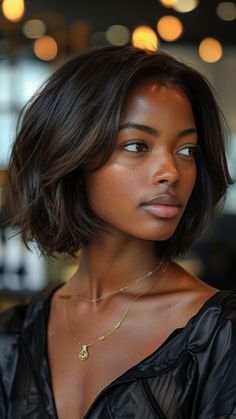 22 Short Haircuts Curated for Black Women Embracing Round Face Beauty Haircut For Black Women Short, Black Women Round Face Hairstyles, Round Face Haircuts Short Curly, Middle Part Haircuts Women, Middle Part Short Hair Black Women, Messy Curly Bob, Short Layers Black Women, Black Women With Short Hair, Square Face Black Women