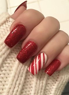 Step into Christmas with nail art Christmas and candy cane nails. Try short square acrylic nails or press-on nails for easy holiday glam. Explore cute summer nails and almond nail designs summer for more amazing nail art ideas. Click here to get inspired! #nailsinspiration #mobwifenails #elegantnails #gelnails #classynails #nailart #leopard #leopardpattern #nailinspo #2024style #trendy #nails #trendalert #winternails Christmas Nails Short Square, Christmas Nails Short, Nails Short Square, Candy Cane Nails, December Nails, Red Nail Art, Stiletto Nail Art, November Nails, Holiday Nail Designs