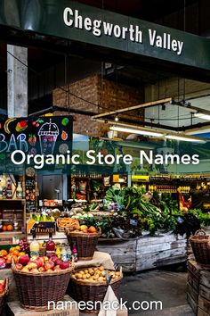 Captivating name ideas for your organic store.