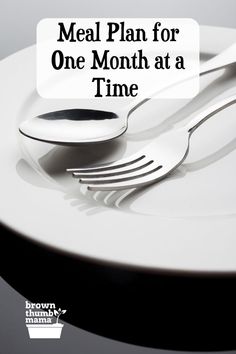 Shows a plate with a fork and spoon, meal plan for 1 month at a time Meal Plan For One, Fermented Drink, Healthy Mom, Healthy Babies, Healthy Families