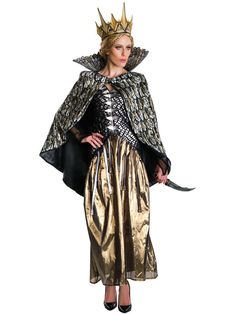 Check out Women's The Huntsman: Winter's War Movie Deluxe Ravenna Costume - TV… Huntsman Costume, Evil Queen Halloween Costume, The Huntsman Winter's, Ravenna Snow White, Queen Ravenna, Snow White And The Huntsman, Halloween Infantil, Mascaras Halloween, Snow White Costume