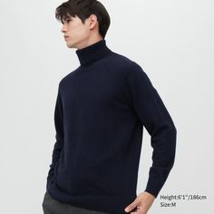 Cashmere Turtleneck Long-Sleeve Sweater Men’s Turtlenecks, Cabelas Mens Turtle Neck, Uniqlo Turtleneck, Uniqlo Thermal, Blood Outfit, Uniqlo Relaxed Fit Crew Neck T-shirt, Guy Fashion, Men Abs, Turtle Neck Jumper